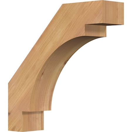 Ekena Millwork 3 1/2"W x 14"D x 14"H Merced Smooth Knee Brace, Western Red Cedar BRC04X14X14MRC00SWR